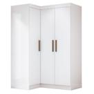 Quarto Modulado De Canto Madrid Com 3 Portas Maxel Branco