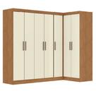 Quarto Modulado de Canto Madrid com 7 Portas Maxel