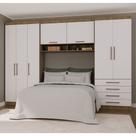 Quarto Modulado de Casal com Guarda-roupas e Maleiro Paris Luciane Móveis