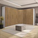Quarto Modulado Kappesberg Adapt Branco/Nogueira 12 Portas 342cm x 263cm