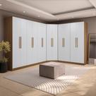 Quarto Modulado Kappesberg Adapt Nogueira/Branco 12 Portas 342cm x 263cm
