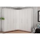 Quarto Modulado Rizon 3 Peças (2 Guarda Roupas + 1 Closet) QC210 Branco