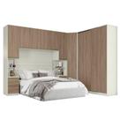 Quarto Modulado Seletto 03 Areia/Jequitibá - Henn Quarto Modulado Seletto 03 Areia/Jequitibá - Henn