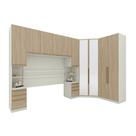 Quarto Modulado Solteiro 5 Peças Areia/Jequitibá