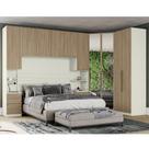 Quarto Modulado Solteiro 5 Peças Seletto Henn Areia Hp Com Jequitibá