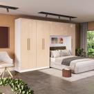Quarto Modular Kappesberg Adapt Branco/macadâmia 5 Peças