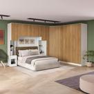 Quarto Modular Kappesberg Adapt Branco/Nogueira 8 Peças 357cm x 263cm