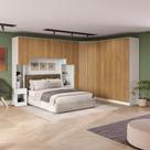Quarto Modular Kappesberg Adapt Branco/nogueira 8 Peças