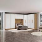 Quarto Modular Kappesberg Adapt Nogueira/Branco 5 Peças 418cm x 263cm