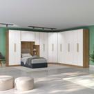 Quarto Modular Kappesberg Adapt Nogueira/branco 8 Peças
