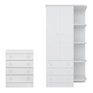 Quarto Para Bebê com Guarda Roupa e Cômoda Doce Sonho Branco Quarto Para Bebê com Guarda Roupa e Cômoda Doce Sonho Branco
