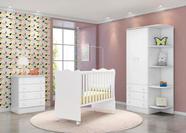 Quarto para Bebê Completo 3 Peças Guarda-Roupa, Cômoda e Berço Doce Sonho Branco Quarto para Bebê Completo 3 Peças Guarda-Roupa, Cômoda e Berço Doce Sonho Branco