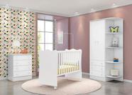 Quarto para Bebê Completo 3 Peças Guarda-Roupa, Cômoda e Berço Doce Sonho
