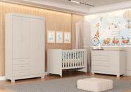 Quarto para Bebê Completo com Berço Evolution 4 em 1 Zaki Bege/Areia Fosco