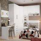 Quarto Solt 5 Módulos E Cabeceira Alpes Luciane Móveis Branco Pf-branco Pf