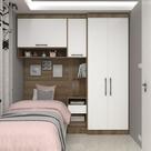 Quarto Solteiro: Guarda-roupas, Mesa, Nicho - Luciane Avelã