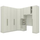 Quarto Solteiro Modulado 9 Portas Seletto Areia Henn
