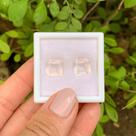 Quartzo Rosa Asscher Par 7,99ct Quartzo Rosa Asscher Par 7,99ct