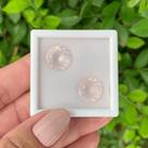 Quartzo Rosa Brilhante ø12mm Par 10,46ct