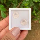 Quartzo Rosa Brilhante ø12mm Par 10,85ct