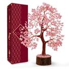 Quartzo rosa Crystal Tree KARMAPLEDGE para decoração de escritório feminina