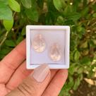 Quartzo Rosa Gota Par 20,97ct