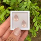 Quartzo Rosa Gota Par 9,85ct
