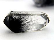Quartzo Tibetano Pedra Natural Bi Terminado Inclusão Negra
