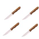 Quatro Facas Jumbo Churrasco - Madeira - 25cm
