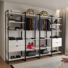 Quatro Modulos Para Closet Industrial Ferro Preto Tampo Branco