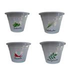 Quatro Vasos Brancos 10 x 15 aluminio para Temperos
