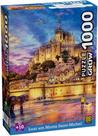 Quebra-Cabeça - 1000 Peças - Luar em Monte Saint-Michel Grow