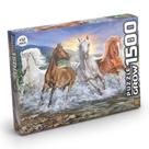 Quebra-Cabeça - 1500 Peças - Cavalos Selvagens - Grow 7446 Quebra-Cabeça - 1500 Peças - Cavalos Selvagens - Grow 7446