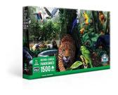 Quebra cabeça 1500 peças floresta amazônica puzzle panorâmico