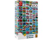 Quebra-cabeça 200 Peças Puzzle Bandeiras do Mundo