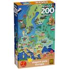 Quebra-cabeça 200 peças Viagem pela Europa Quebra-cabeça 200 peças Viagem pela Europa