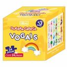 Quebra-cabeça 24 Peças Pedagógico - Cores, Numeros e Vogais - Sortido Tilibra