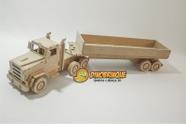 Quebra-Cabeça 3D CAMINHÃO TRUCK COM CARROCERIA 87 peças em MDF - DINOBRINQUE