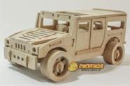 Quebra-Cabeça 3D CARRO HUMMER SPORT 56 peças em MDF - DINOBRINQUE