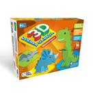 Quebra Cabeça 3D Dinossauros Infantil 16 Peças - Pais e Filhos