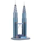 Quebra-cabeça 3D Hallisun Torres Gêmeas Petronas 130 peças