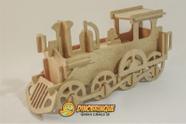 Quebra-Cabeça 3D LOCOMOTIVA MARIA FUMAÇA 32 peças em MDF - DINOBRINQUE