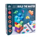 Quebra-cabeça 3D Soma Cube Wooden com 100 cartas de desafio para crianças