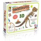 Quebra cabeça 3d tiranossauro 55 pçs madeira + kit pintura - BATE BUMBO Quebra cabeça 3d tiranossauro 55 pçs madeira + kit pintura - BATE BUMBO