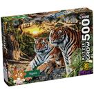 Quebra-Cabeça - 500 Mini Peças - Tigres - Grow - 4603