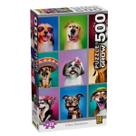 Quebra-cabeça 500 peças Cães Estilosos - Grow Quebra-cabeça 500 peças Cães Estilosos - Grow