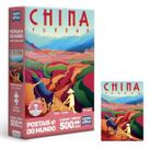 Quebra-Cabeça 500 Peças China Postais do Mundo Game Office Toyster