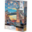 Quebra-Cabeça 500p Londres Ponte do Tâmisa Pais e Filhos