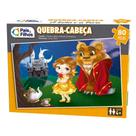 Quebra Cabeça A Bela e a Fera Infantil 80 Peças Pais & Filhos 2854