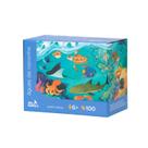 Quebra-Cabeça Águas de Noronha 100 peças, da Araquarela - Brinquedo Educativo, bioma marinho Atlântico Equatorial - Cód. QC017